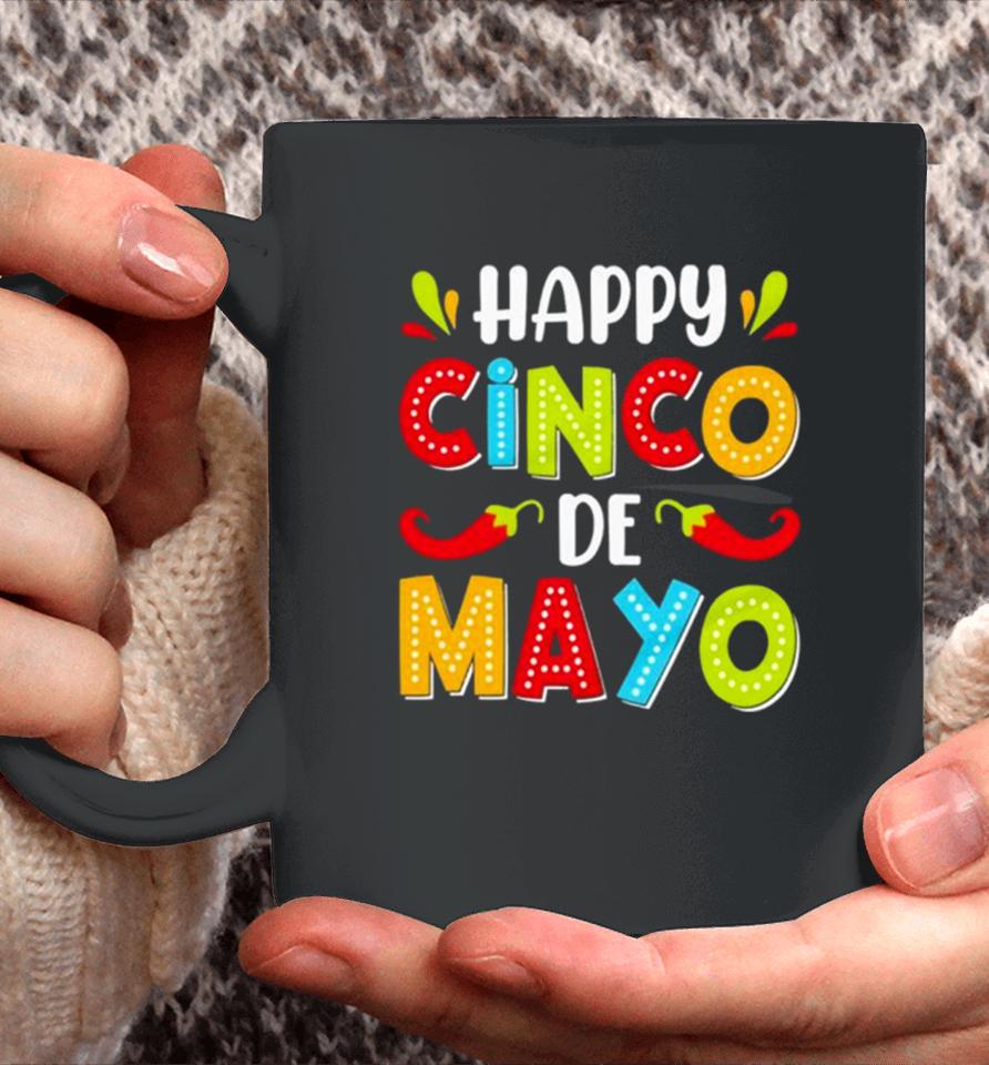 Colorful Happy Cinco De Mayo Cinco De Mayo Coffee Mug
