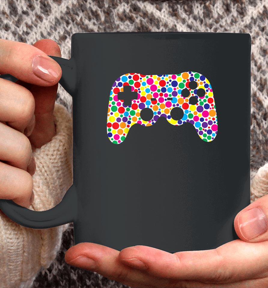 Colorful Polka Dot Game Controller International Dot Day Coffee Mug