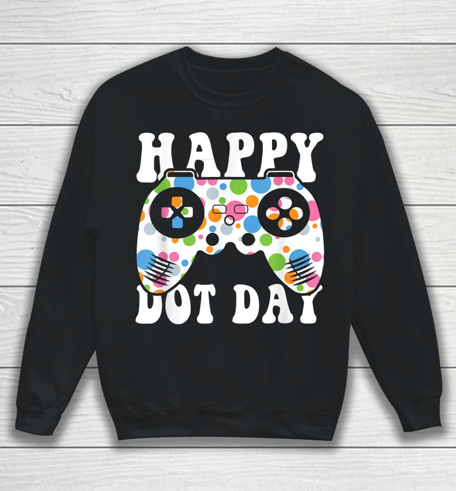 Colorful Polka Dot Game Controller International Dot Day Sweatshirt