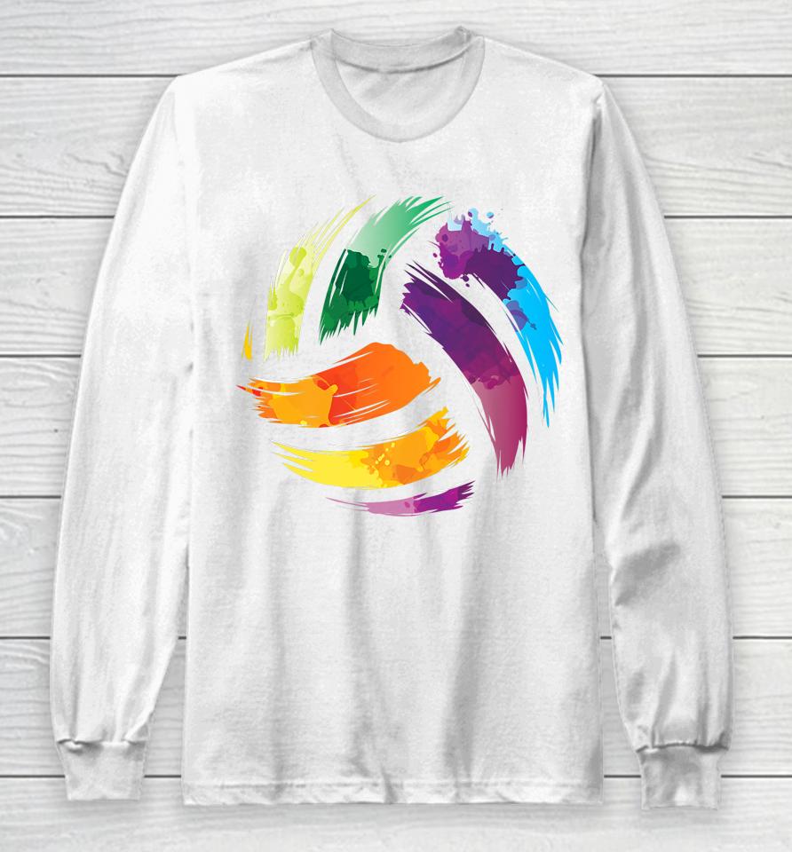 Colorful Volleyball Long Sleeve T-Shirt