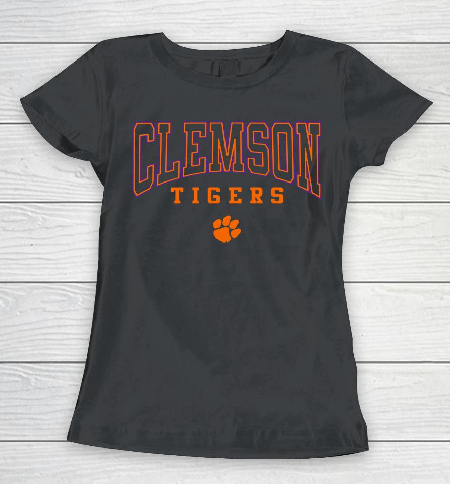 Colosseum Clemson Tigers Mens Charcoal Scholarship Fleece Women T-Shirt