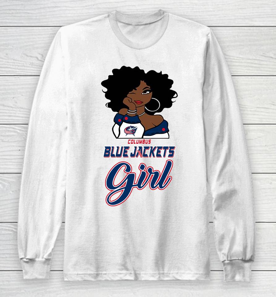 Columbus Blue Jackets Girl Nhl Long Sleeve T-Shirt