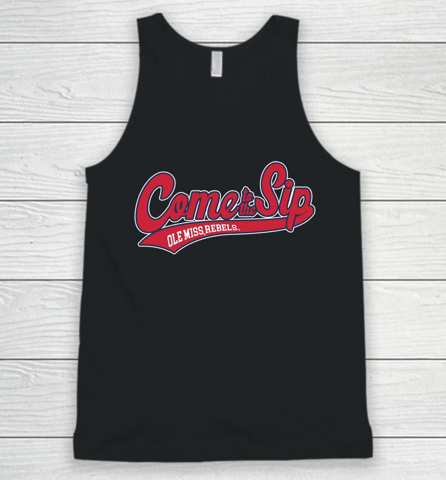 Come To The Sip Ole Miss Rebels Shop Lane Kiffin Sip Unisex Tank Top
