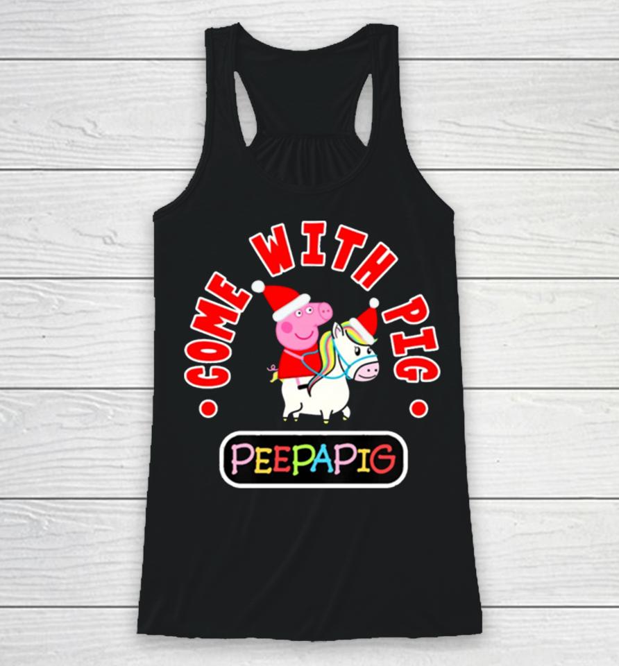 Come With Love Christmas Peppa Pig Racerback Tank