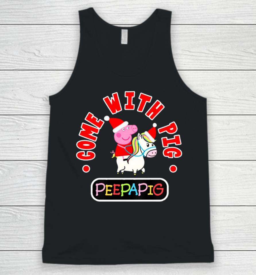 Come With Love Christmas Peppa Pig Unisex Tank Top