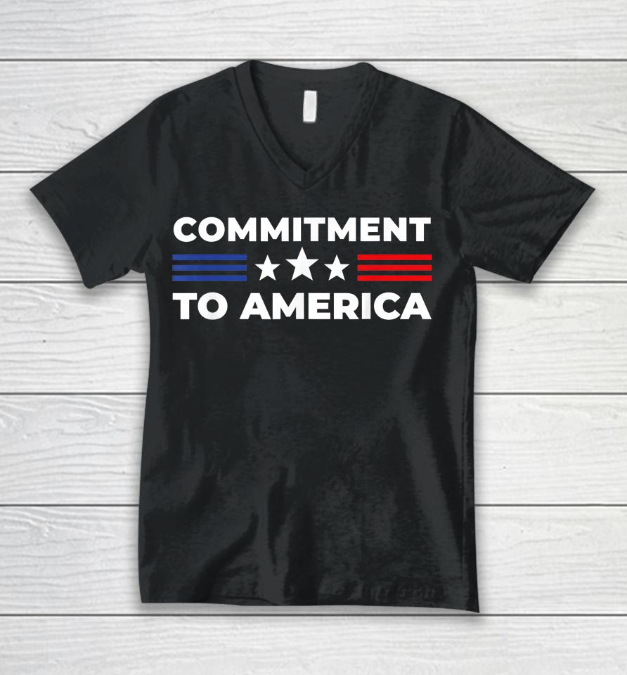 Commitment To America Unisex V-Neck T-Shirt