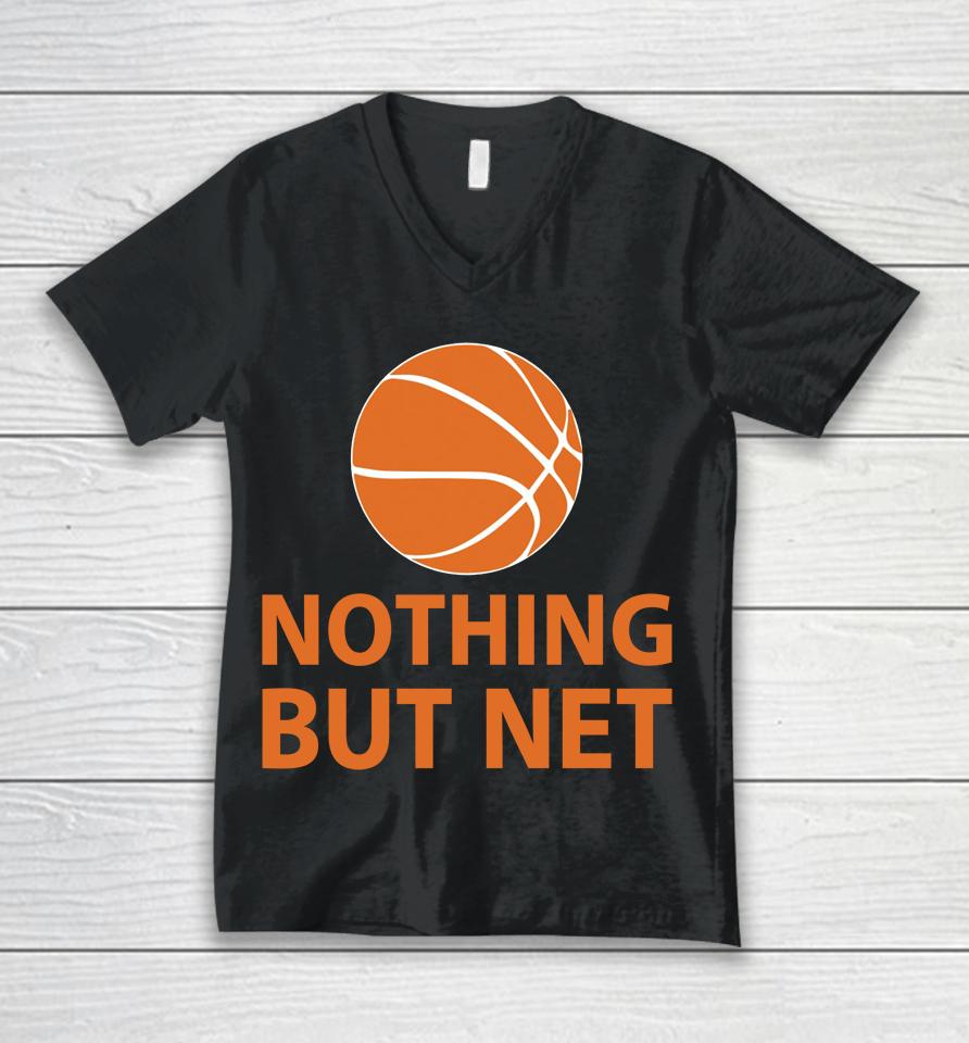Computer Gear Nothing But Net Basketball Unisex V-Neck T-Shirt