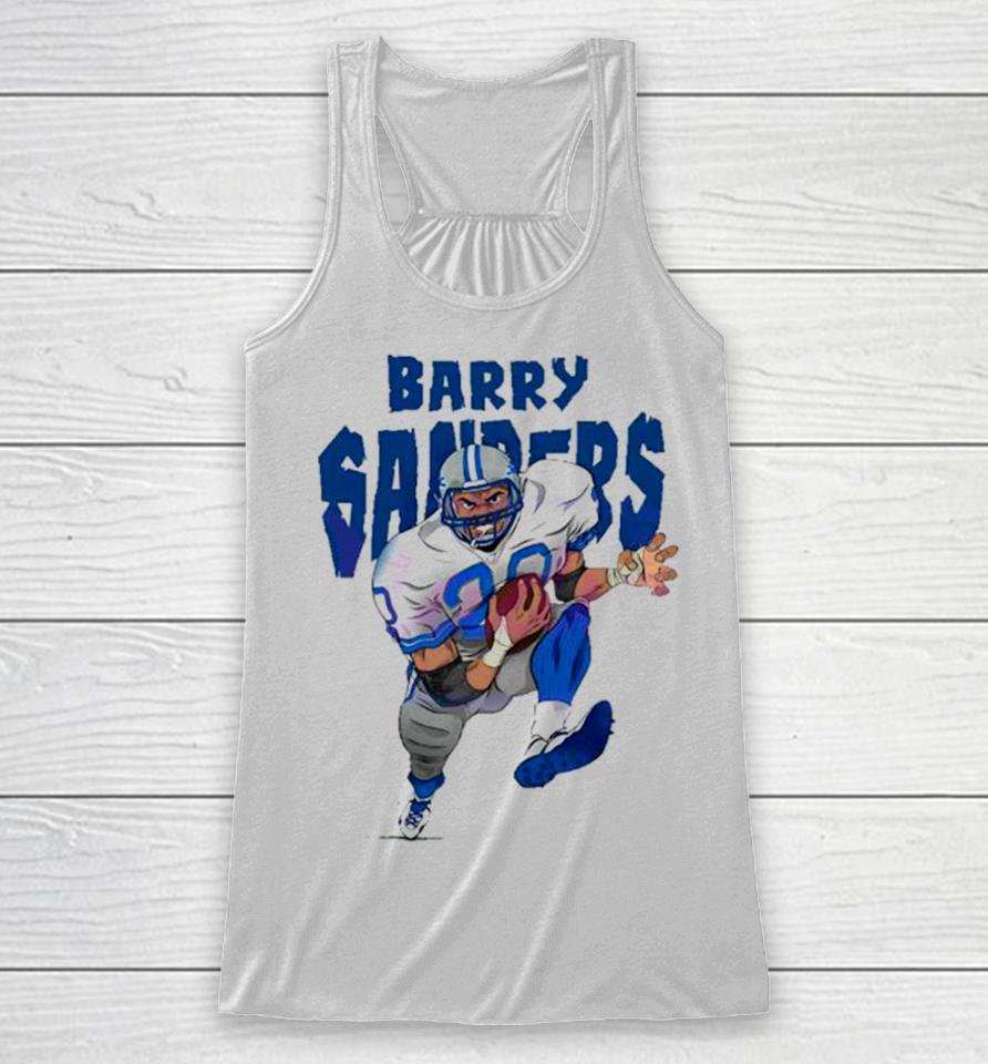 Concentrate During The Match Barry Sanders Detroit Football Player Racerback Tank
