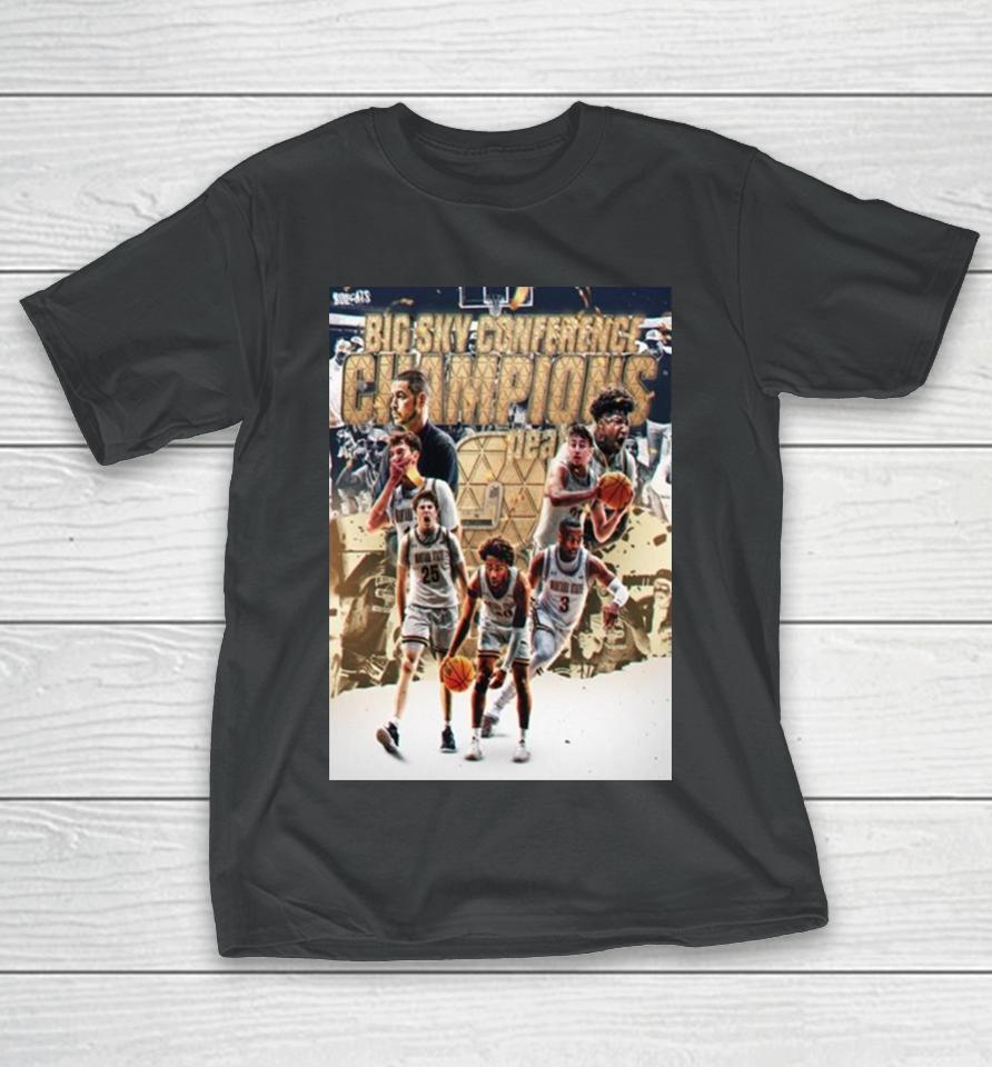 Congrats Montana State Bobcats Is 3 Peat The Big Sky Conference Men’s Basketball 2024 Champions T-Shirt
