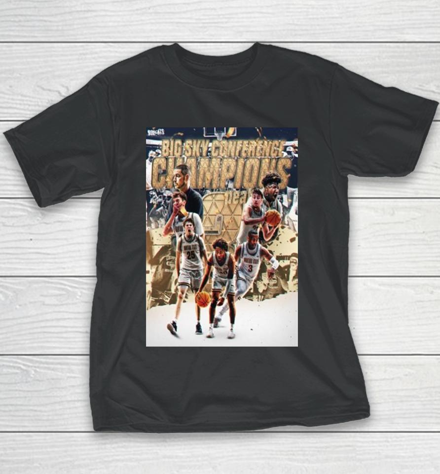Congrats Montana State Bobcats Is 3 Peat The Big Sky Conference Men’s Basketball 2024 Champions Youth T-Shirt