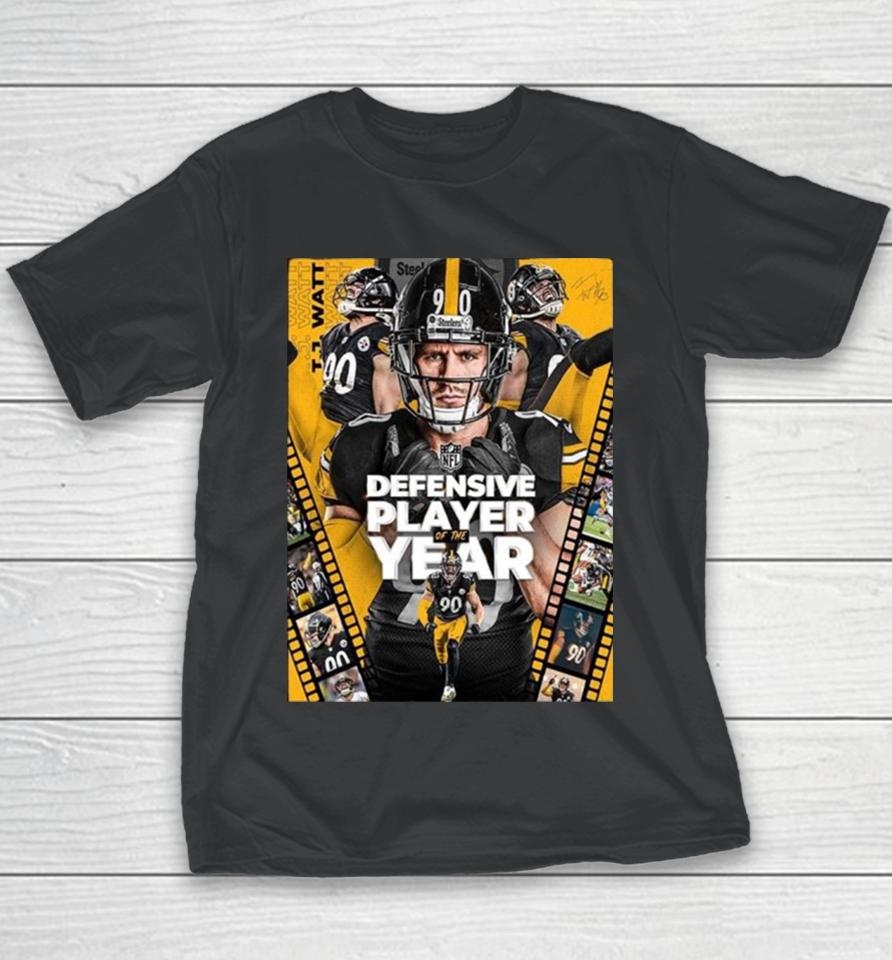 Congrats Tj Watt From Pittsburgh Steelers Is Nfl Defensive Player Of The Year Youth T-Shirt