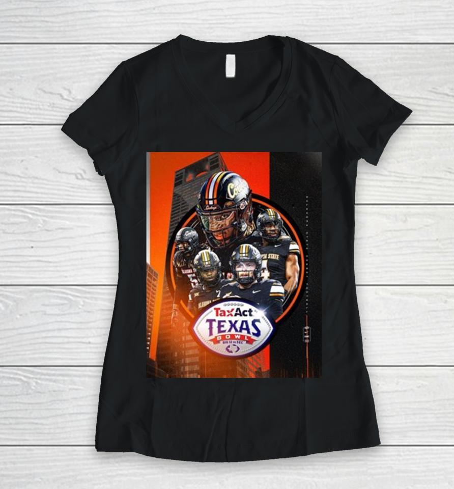 Congrats To Oklahoma State Cowboys Football Is The 2023 Taxact Texas Bowl Champions Ncaa College Football Women V-Neck T-Shirt