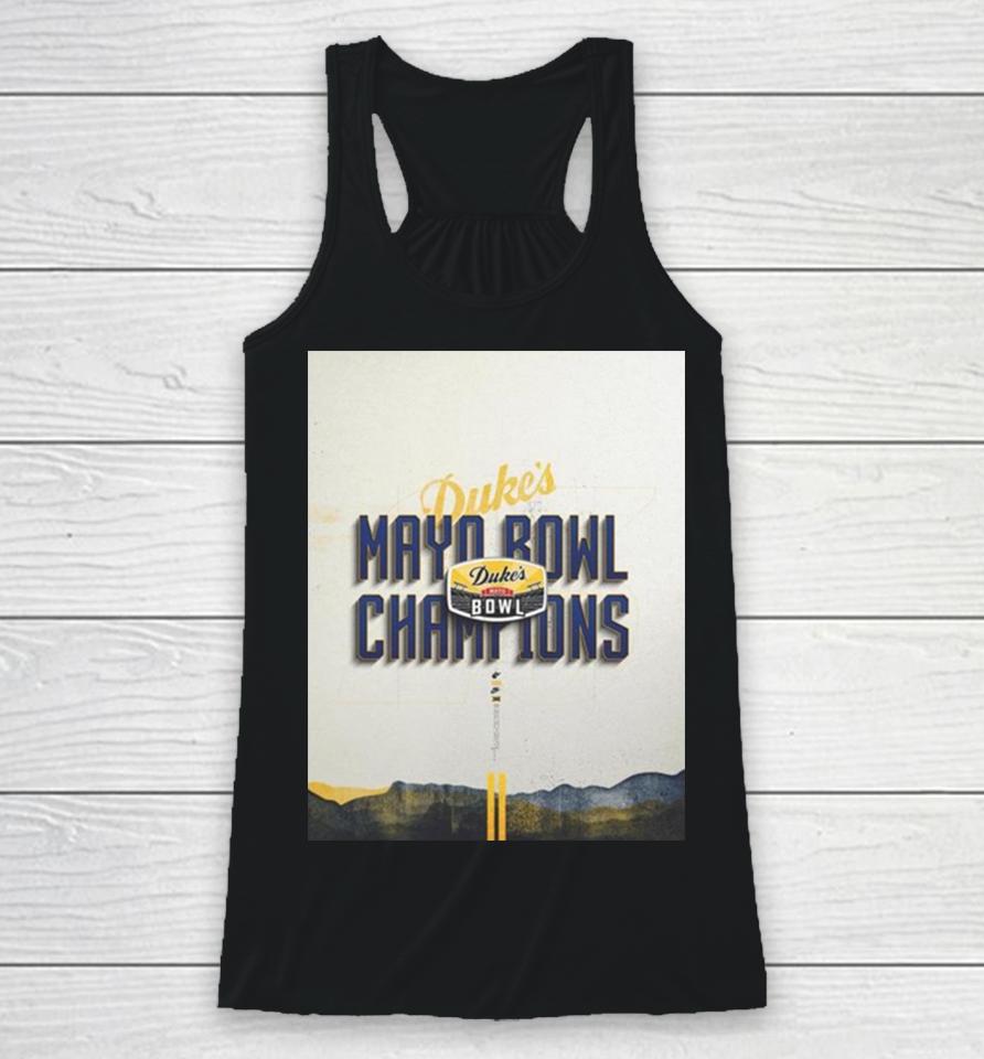 Congrats To West Virginia Mountaineers Is The 2023 Duke’s Mayo Bowl Champions Ncaa College Football Racerback Tank