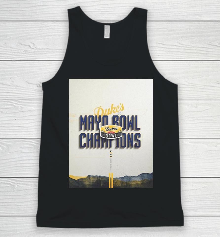 Congrats To West Virginia Mountaineers Is The 2023 Duke’s Mayo Bowl Champions Ncaa College Football Unisex Tank Top