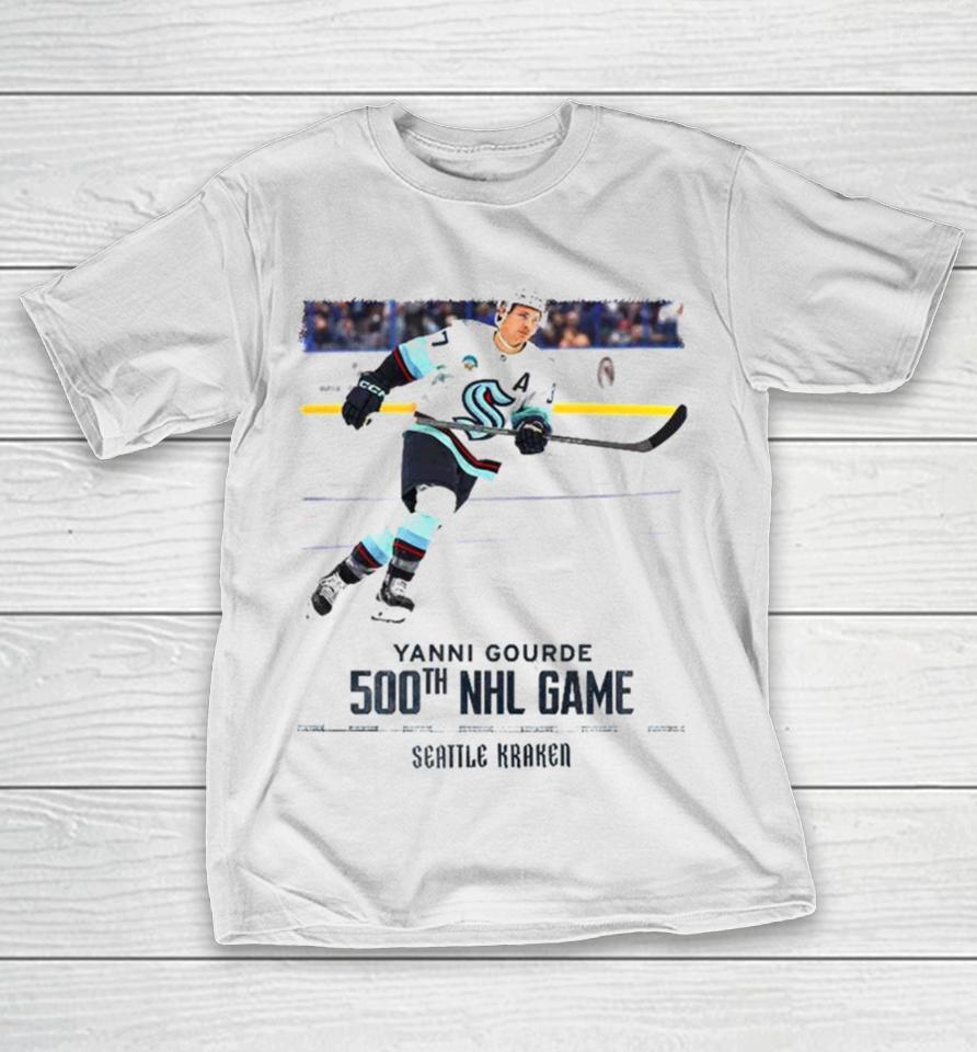 Congrats Yanni Gourde 500Th Nhl Game Seattle Kraken T-Shirt