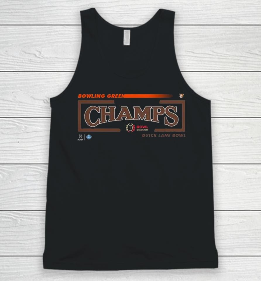 Congratulations Bowling Green Is Champions Of Quick Lane Bowl College Football Bowl Games Season 2023 2024 Unisex Tank Top
