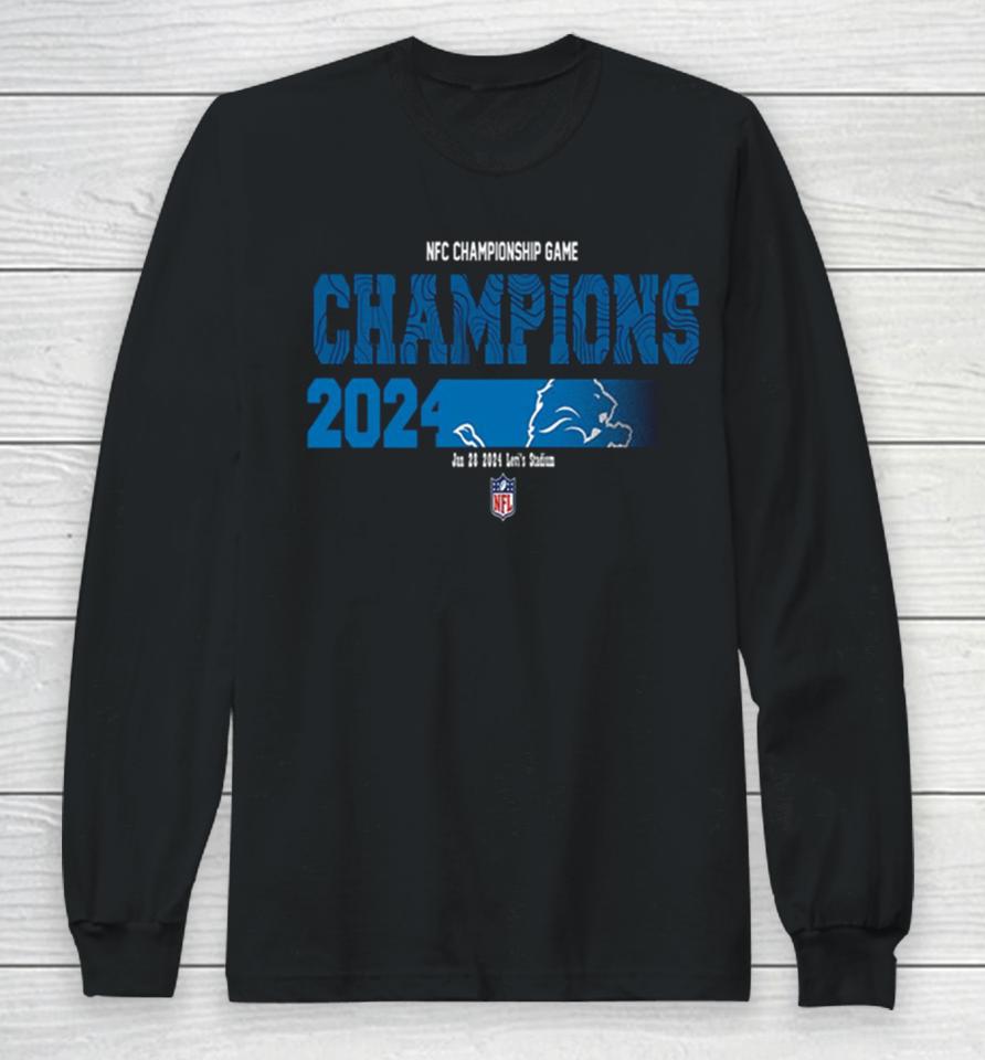 Congratulations Detroit Lions Is Champions Of Nfc Championship Game Season 2023 2024 Long Sleeve T-Shirt