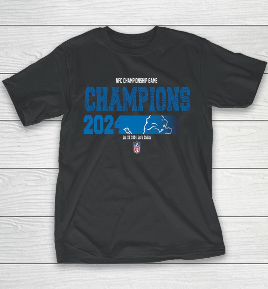 Congratulations Detroit Lions Is Champions Of Nfc Championship Game Season 2023 2024 Youth T-Shirt