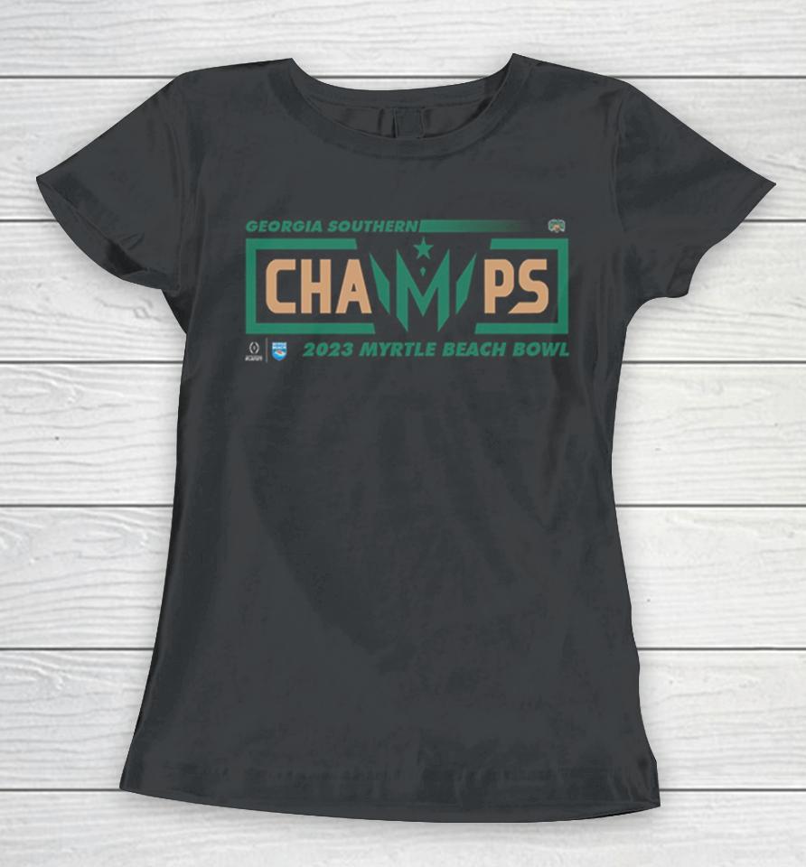 Congratulations Ohio Bobcats Champions 2023 Myrtle Beach Bowl College Football Games Women T-Shirt
