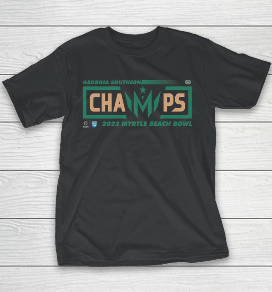 Congratulations Ohio Bobcats Champions 2023 Myrtle Beach Bowl College Football Games Youth T-Shirt