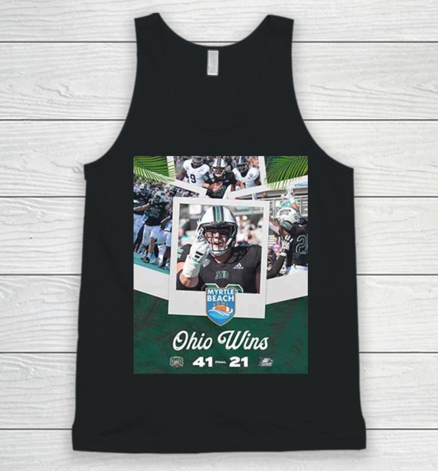Congratulations Ohio Bobcats Wins We Are The Myrtle Beach Bowl Game Champions Bowl Games 2023 2024 Unisex Tank Top