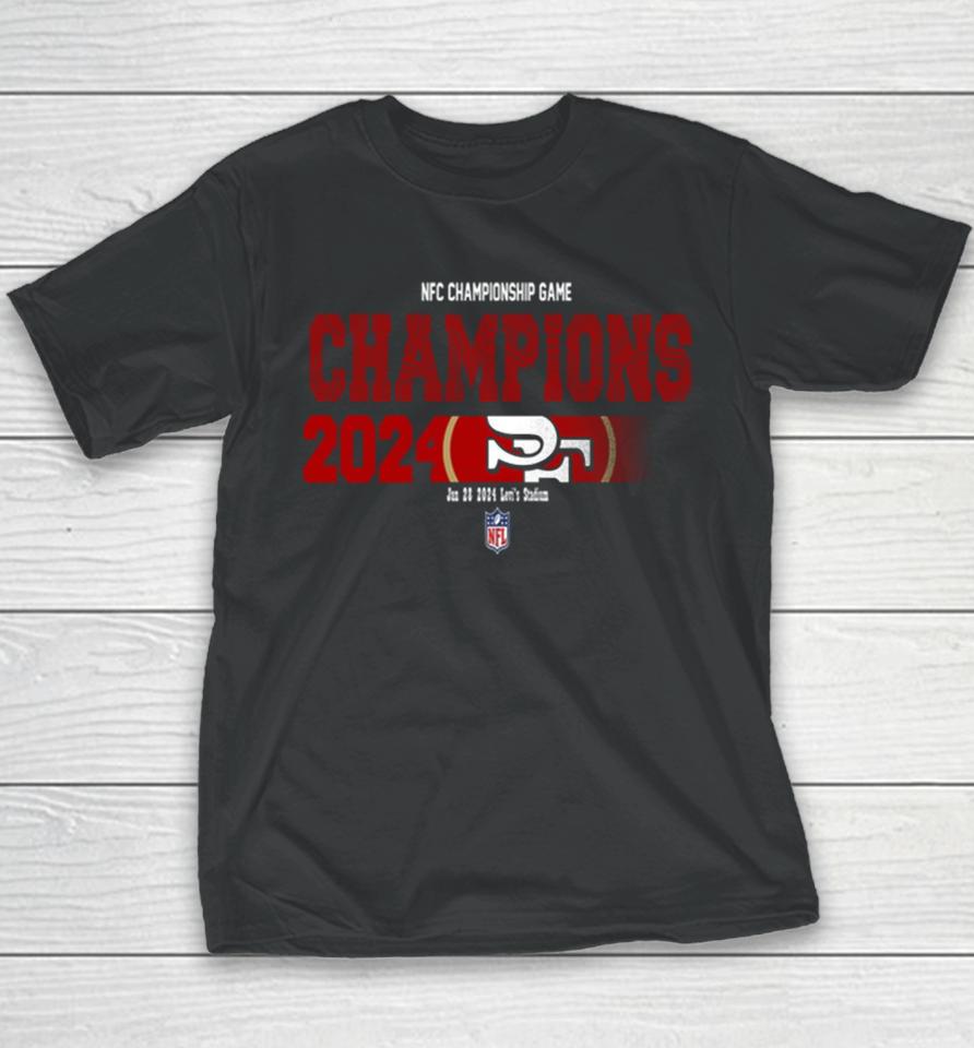 Congratulations San Francisco 49Ers Is Champions Of Nfc Championship Game Season 2023 2024 Youth T-Shirt