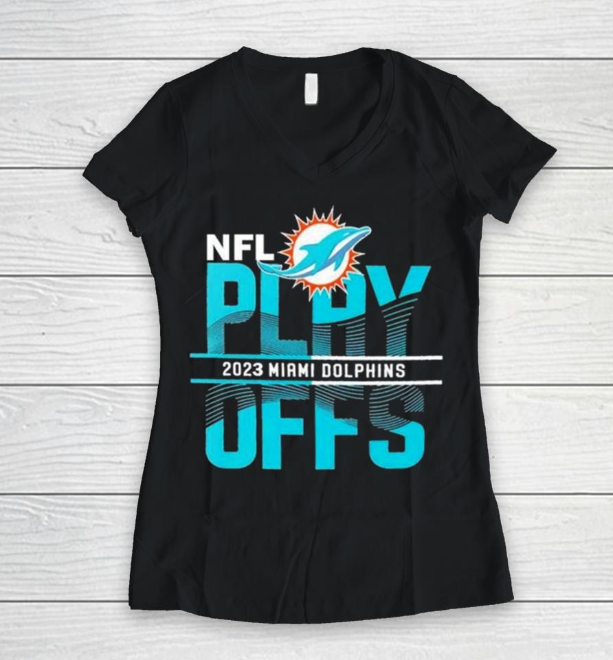 Congratulations To Miami Dolphins Clinched Going Back 2023 Nfl Playoffs Game Women V-Neck T-Shirt