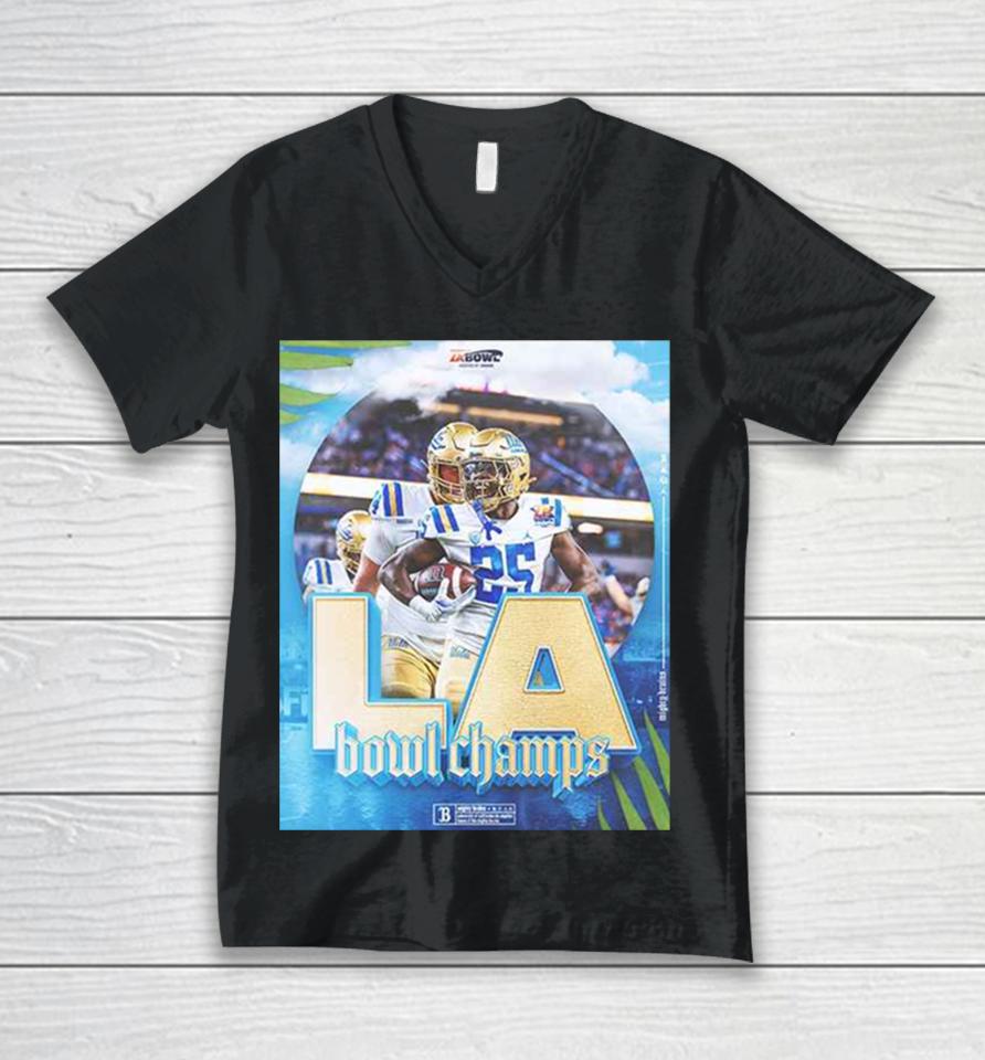 Congratulations Ucla Football Is The Champions Of Starco Brands La Bowl Hosted By Gronk Bowl Season 2023 2024 Unisex V-Neck T-Shirt