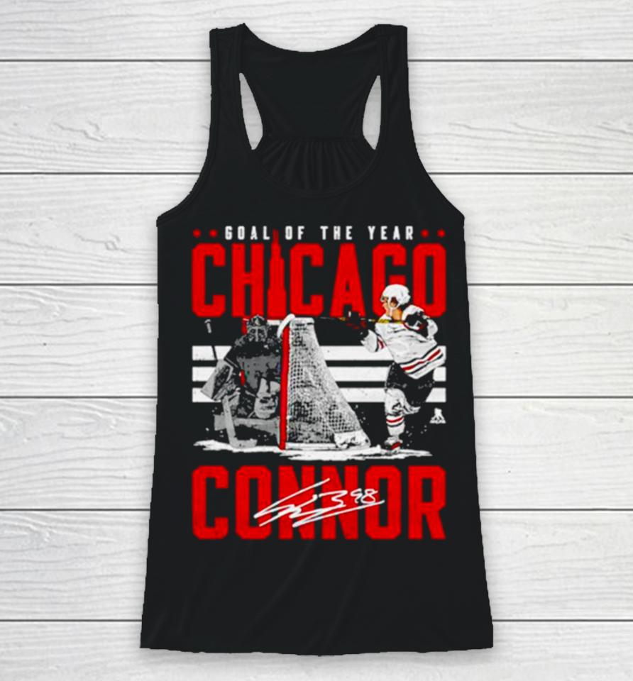 Connor Bedard Chicago Goal Of The Year Hockey Signature Racerback Tank