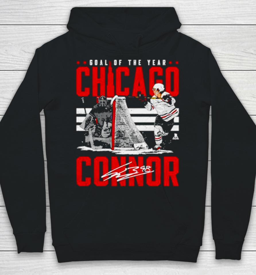 Connor Bedard Chicago Goal Of The Year Hockey Signature Hoodie