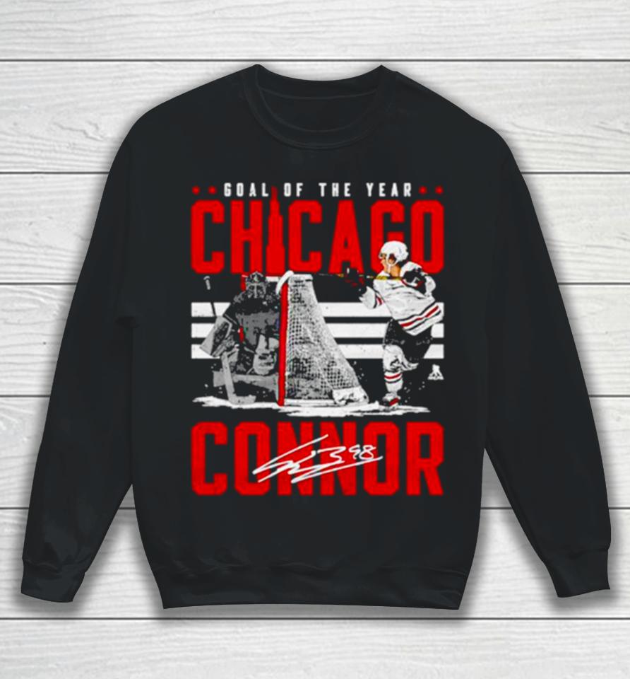 Connor Bedard Chicago Goal Of The Year Hockey Signature Sweatshirt