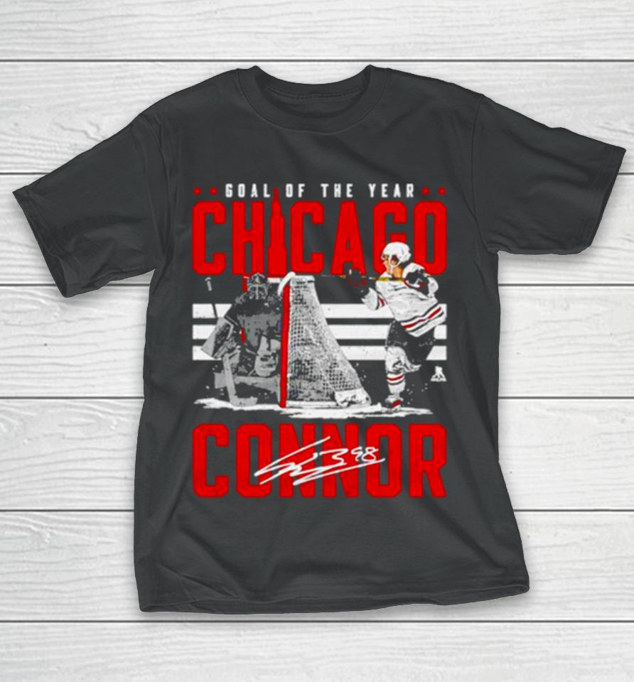 Connor Bedard Chicago Goal Of The Year Hockey Signature T-Shirt
