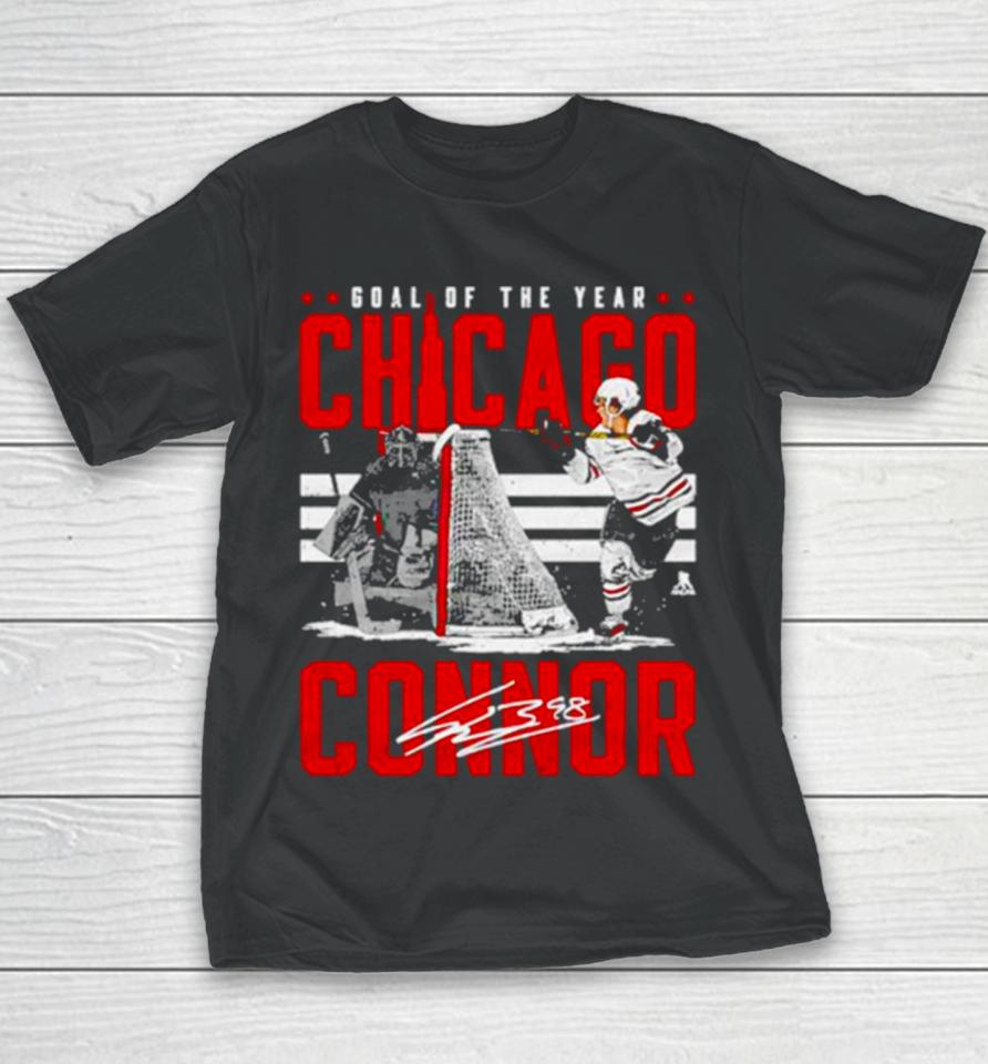Connor Bedard Chicago Goal Of The Year Hockey Signature Youth T-Shirt