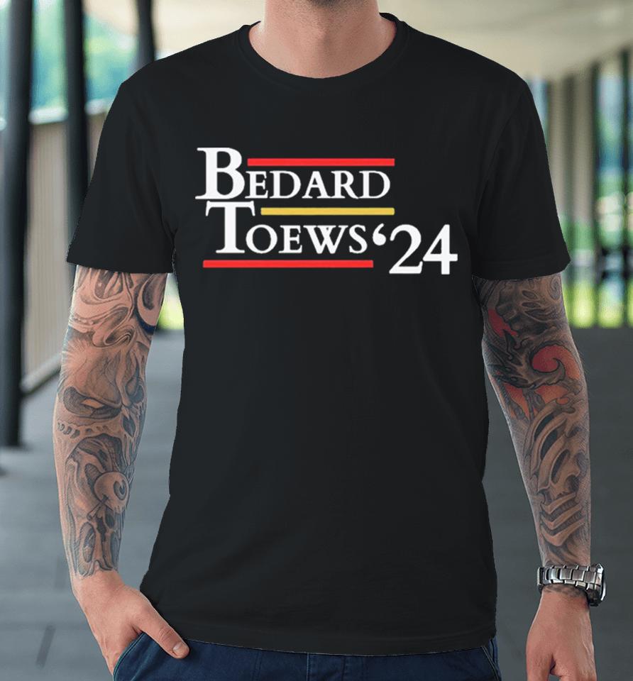 Connor Bedard Jonathan Toews ’24 Chicago Blackhawks Premium T-Shirt