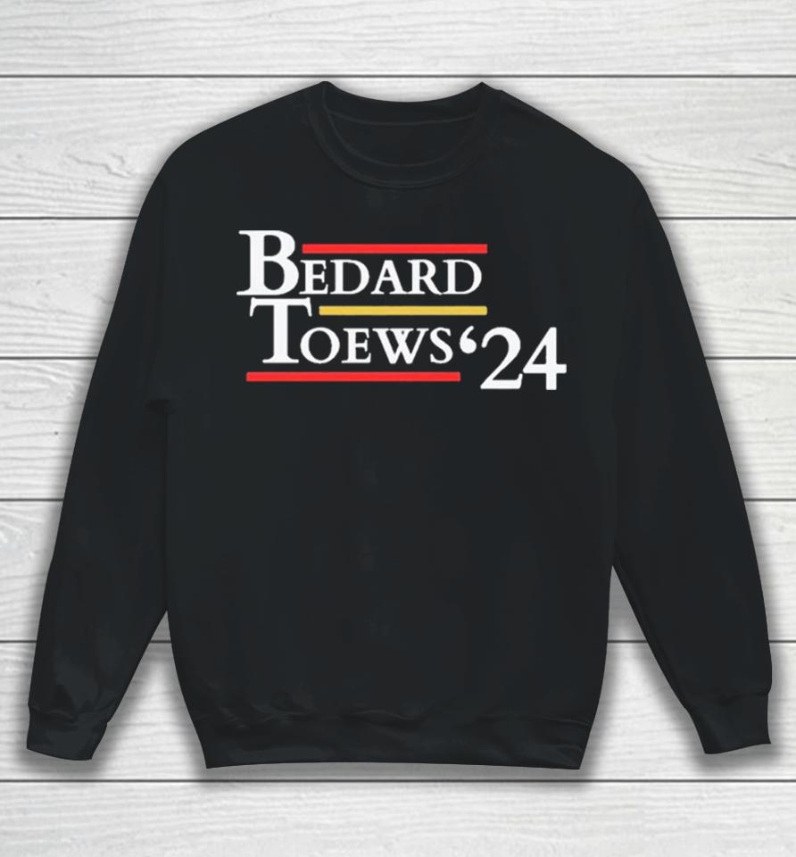 Connor Bedard Jonathan Toews ’24 Chicago Blackhawks Sweatshirt
