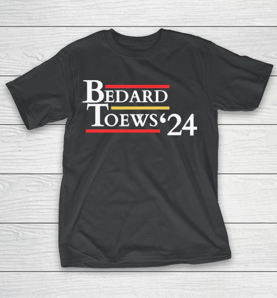 Connor Bedard Jonathan Toews ’24 Chicago Blackhawks T-Shirt