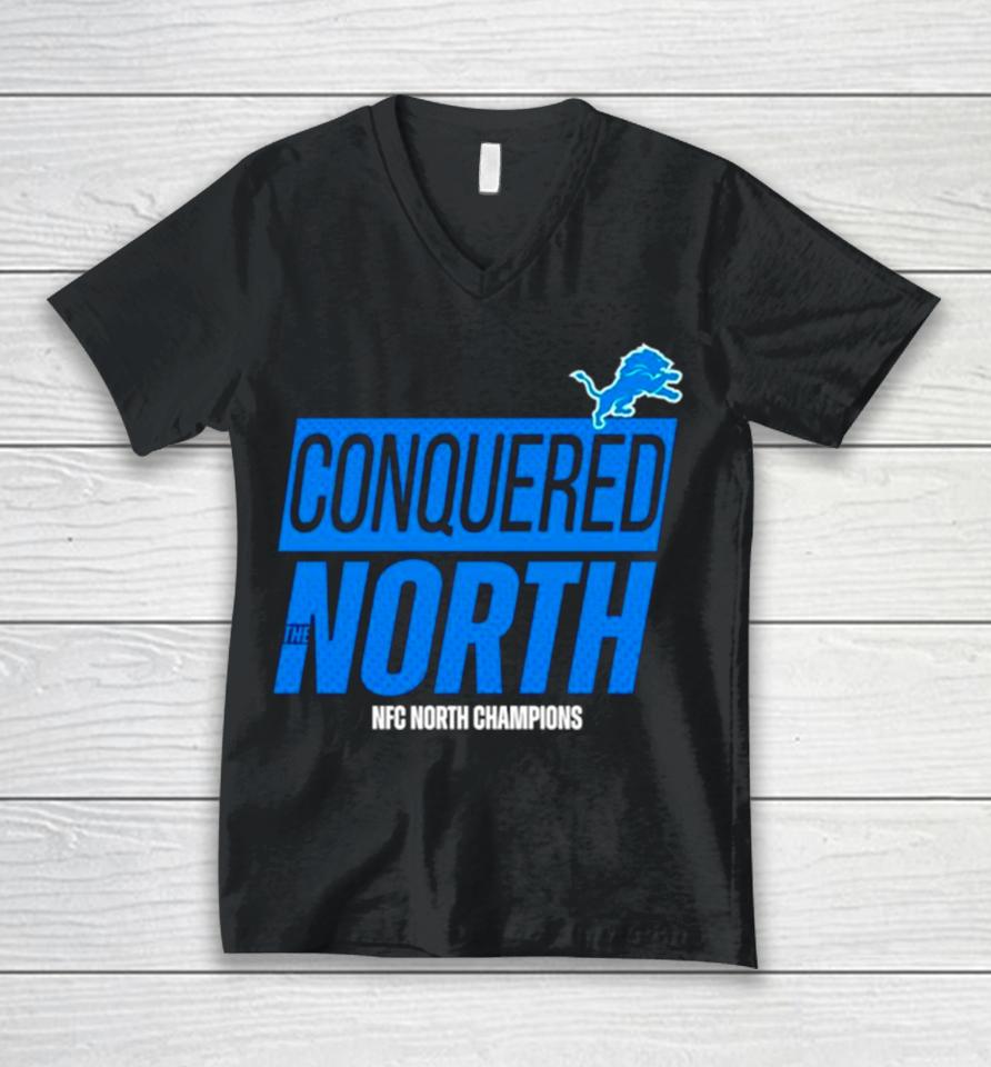 Conquered The North Champions Lions Football Unisex V-Neck T-Shirt