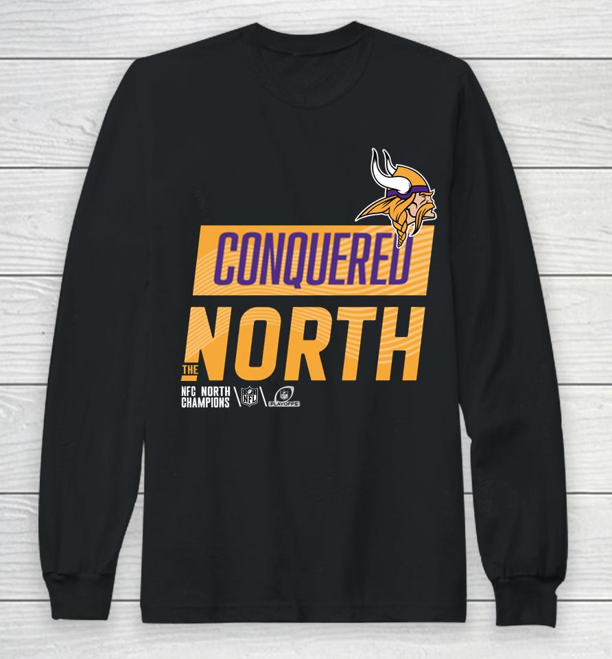 Conquered The North Vikings Minnesota Vikings Nfc North Division Champions Long Sleeve T-Shirt
