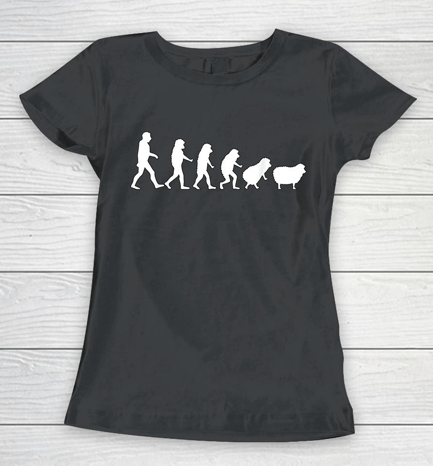 Conspiracy Theorist Human Evolution Wake Up Sheeple Sheep Women T-Shirt