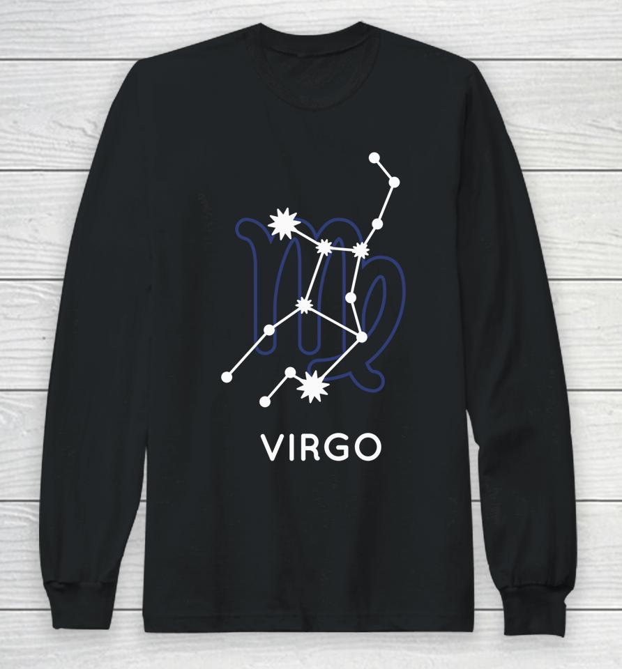Constellation Zodiac Virgo Design - Astrology Stars Long Sleeve T-Shirt