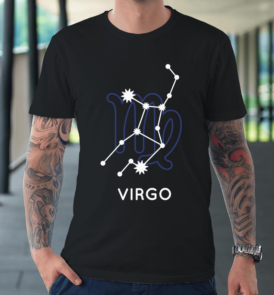 Constellation Zodiac Virgo Design - Astrology Stars Premium T-Shirt