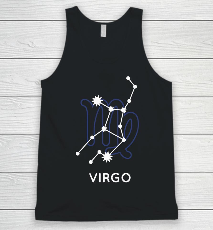Constellation Zodiac Virgo Design - Astrology Stars Unisex Tank Top