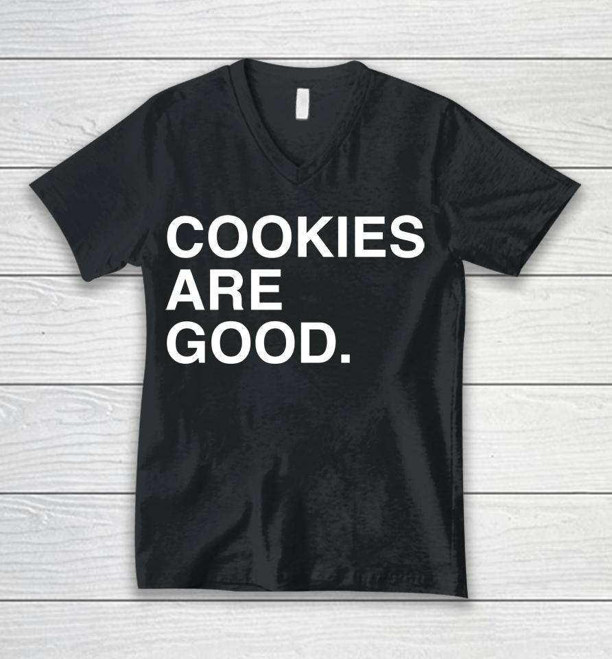 Cookie Monster Cookies Are Good Unisex V-Neck T-Shirt
