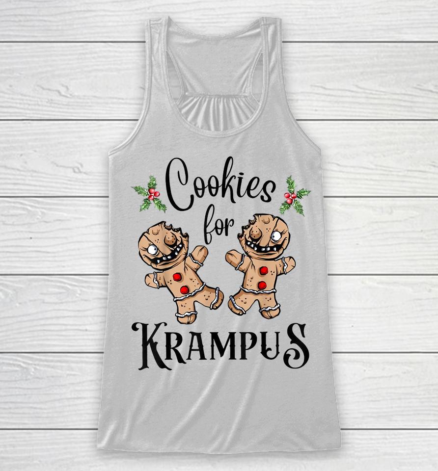 Cookies For Krampus Christmas Demon Goth Holiday Racerback Tank