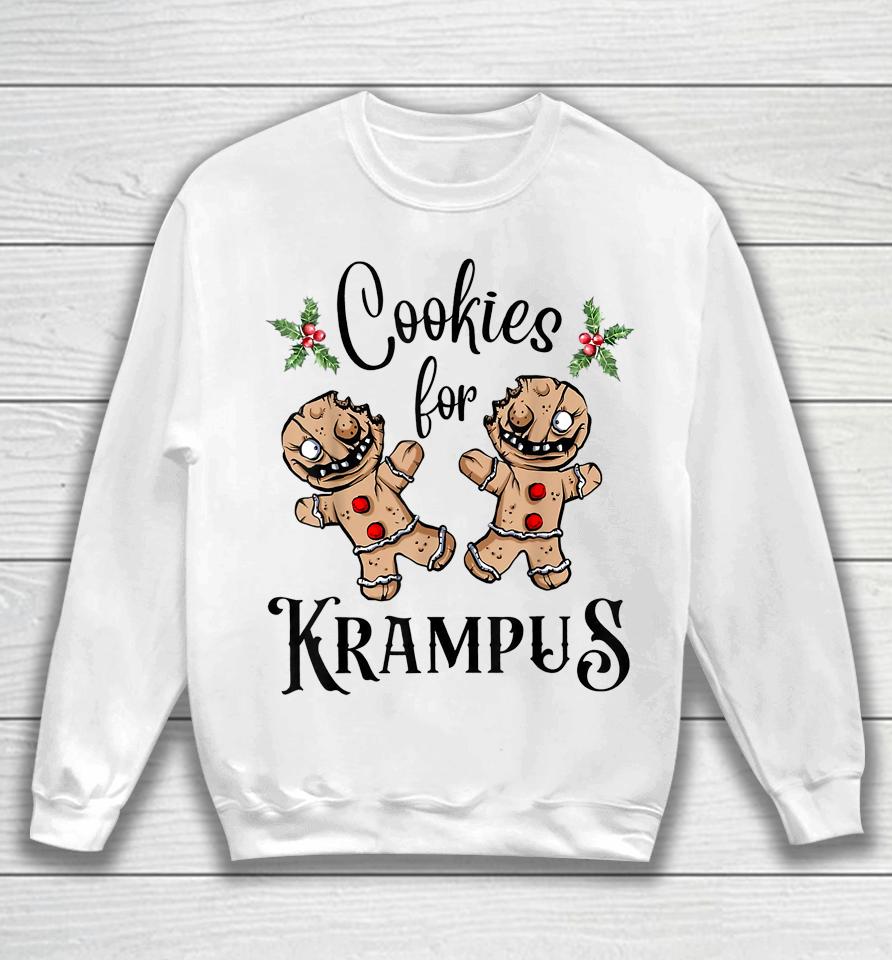 Cookies For Krampus Christmas Demon Goth Holiday Sweatshirt