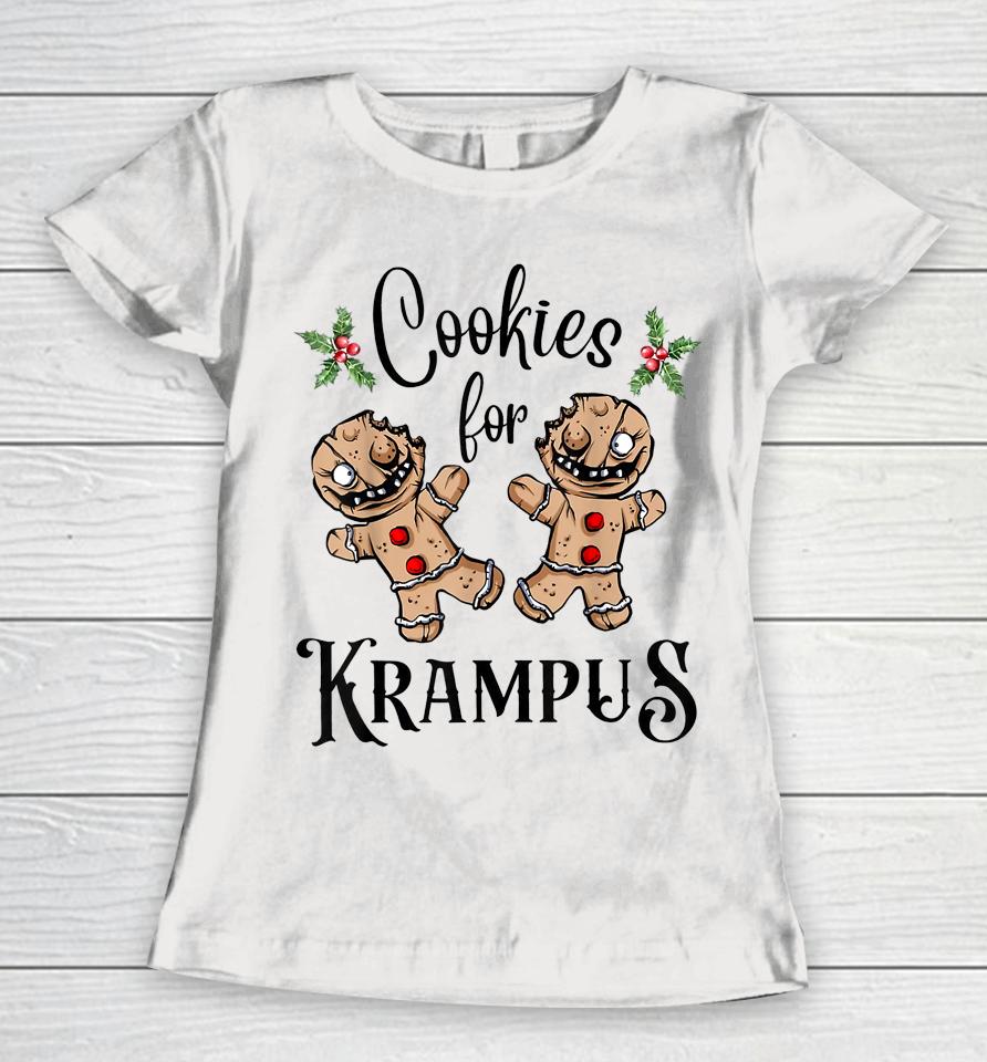 Cookies For Krampus Christmas Demon Goth Holiday Women T-Shirt