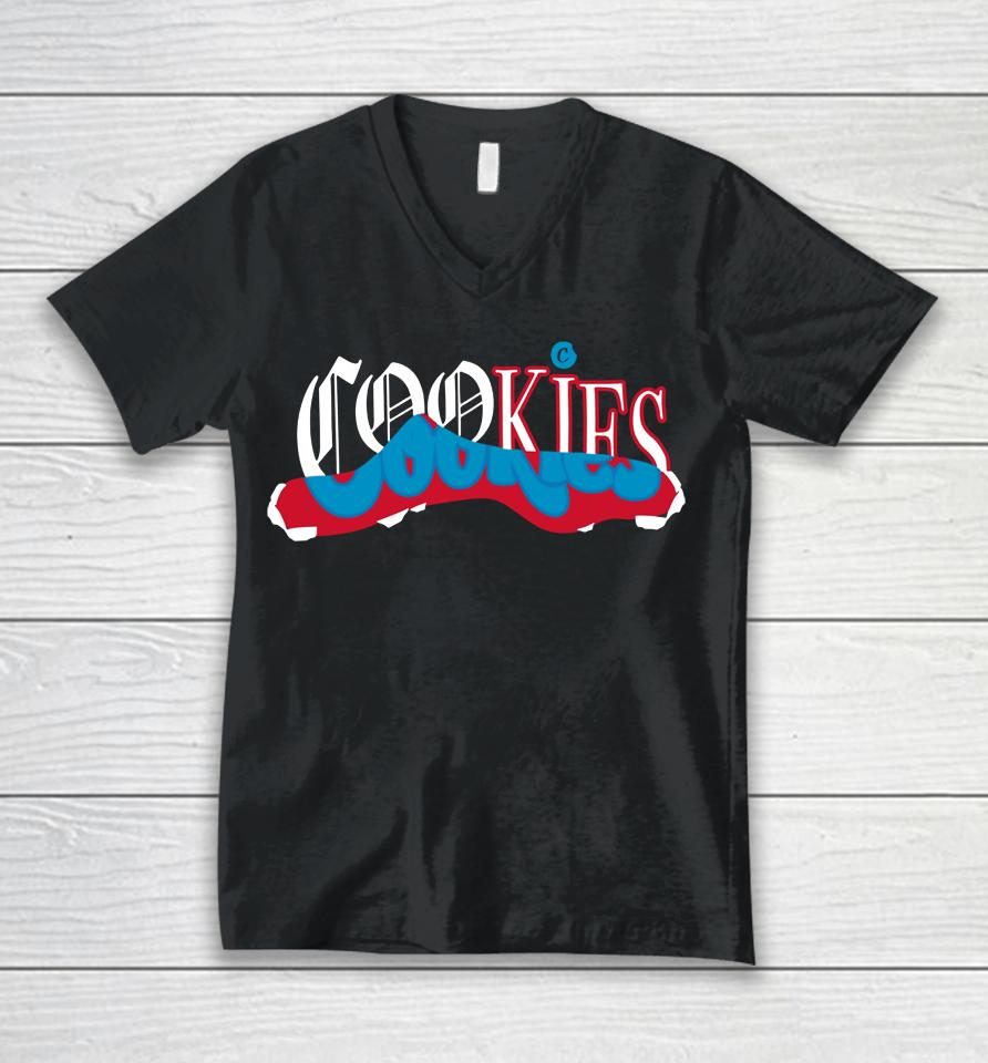 Cookies Upper Echelon Logo 1 Black Unisex V-Neck T-Shirt
