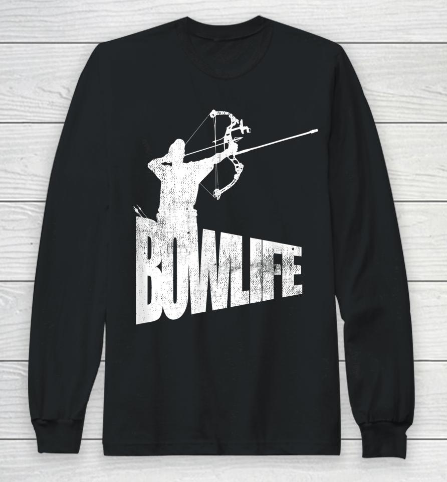 Cool Archery Archer Silhouette Bow Life Long Sleeve T-Shirt