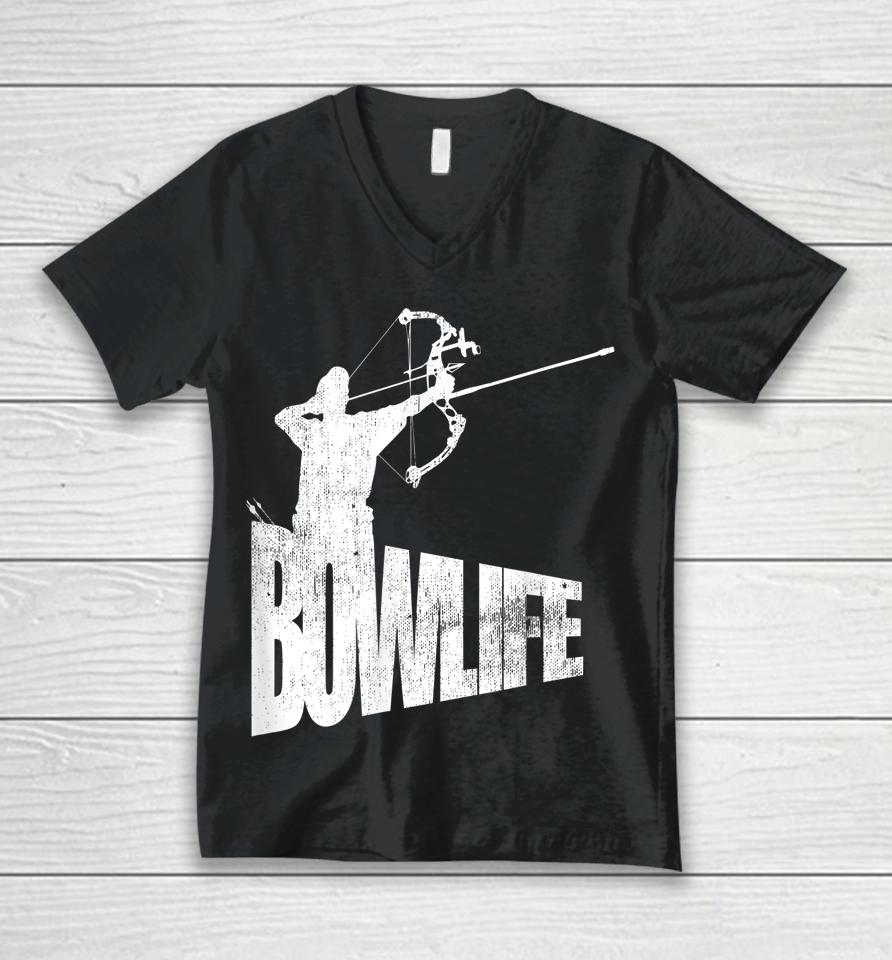 Cool Archery Archer Silhouette Bow Life Unisex V-Neck T-Shirt