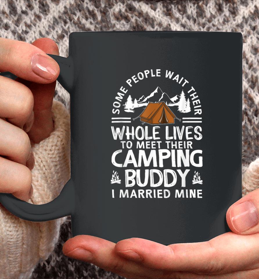 Cool Camping Buddies Gift For Men Women Funny Husband &Amp; Wife Coffee Mug